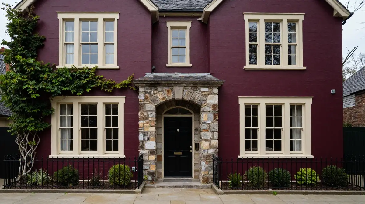 Dark Plum with Stone