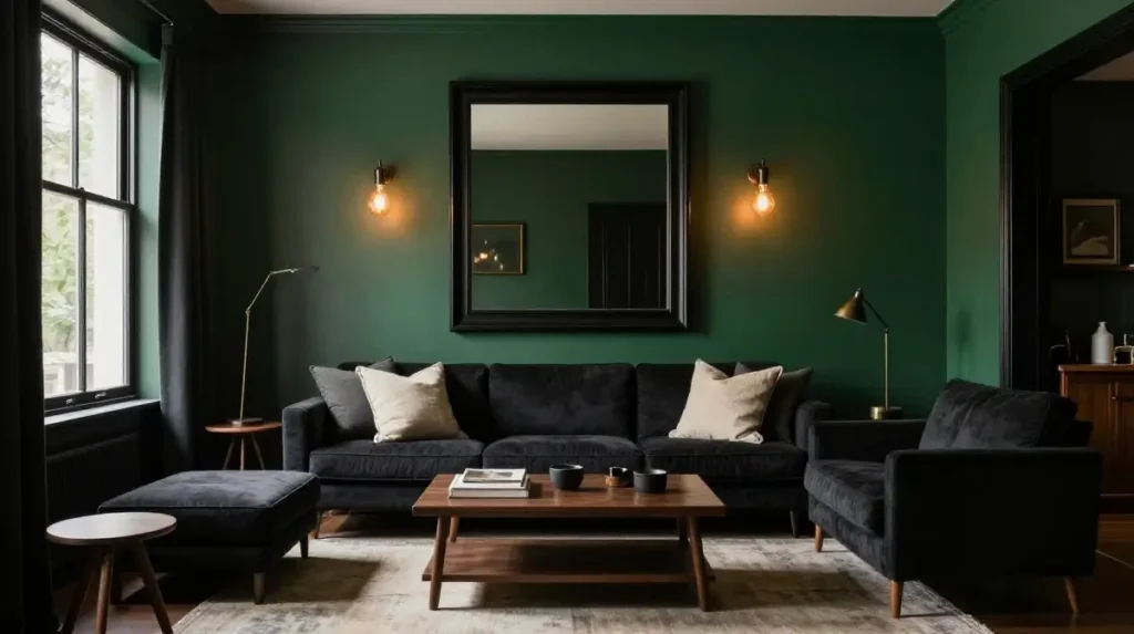 Deep Forest Green and Black