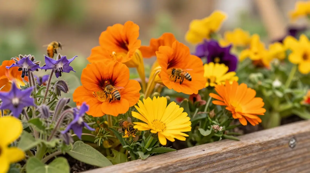 Edible Flower and Pollinator Planter Boxes