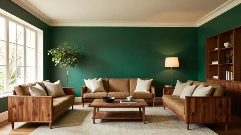 Emerald Green and Walnut