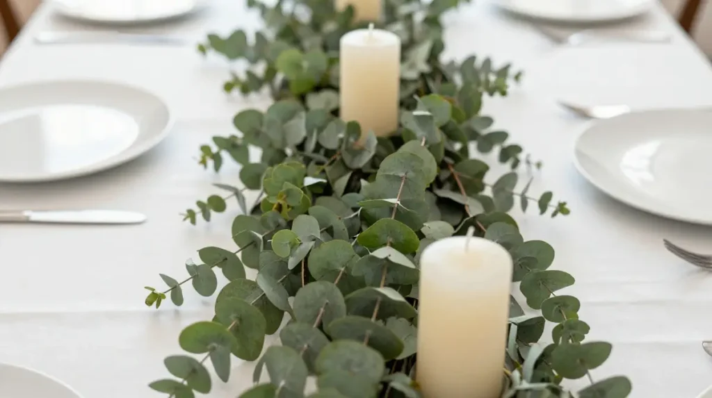 Eucalyptus Table Garland as a Runner