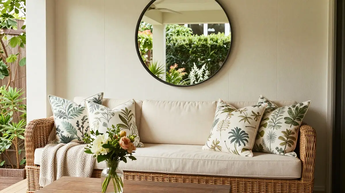 Finishing Touches Including Throws, Pillows, and Mirrors