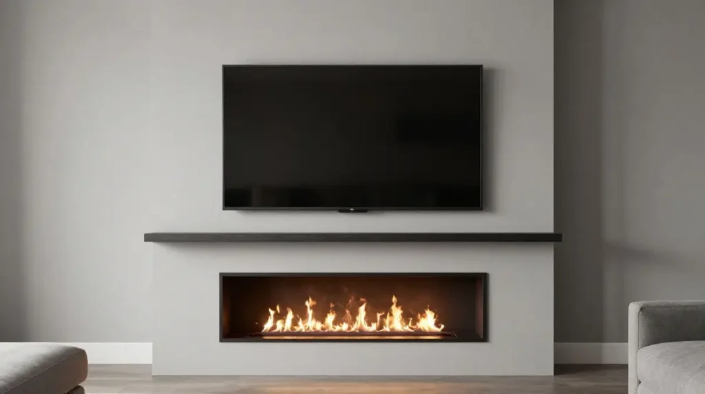 Fireplace with TV Above