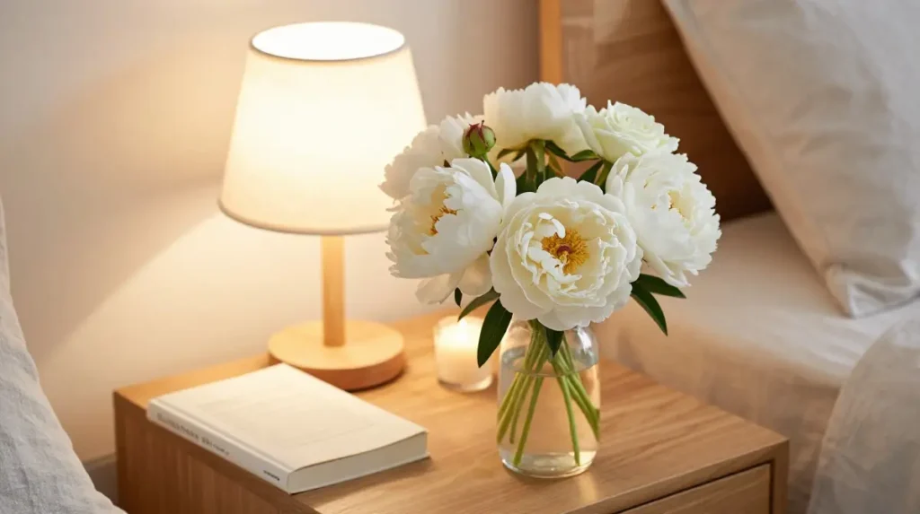Fresh Flowers on the Nightstand