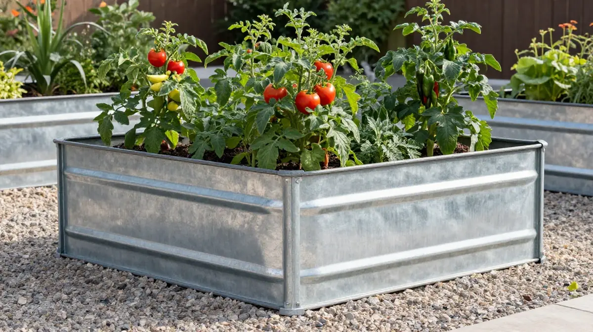 Galvanized Metal Raised Bed Planters