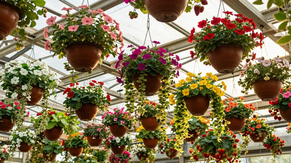 Hanging Basket Layout for Flowers and Trailing Plants