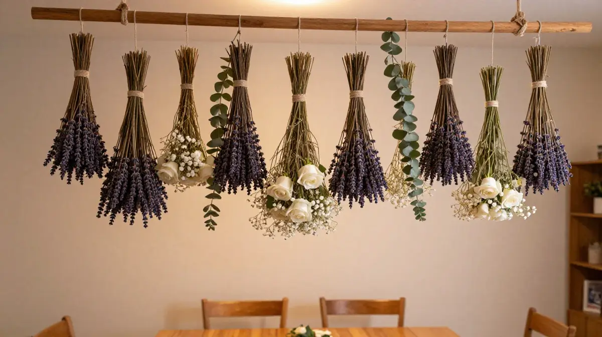 Hanging Flower Installations for Creative Spaces