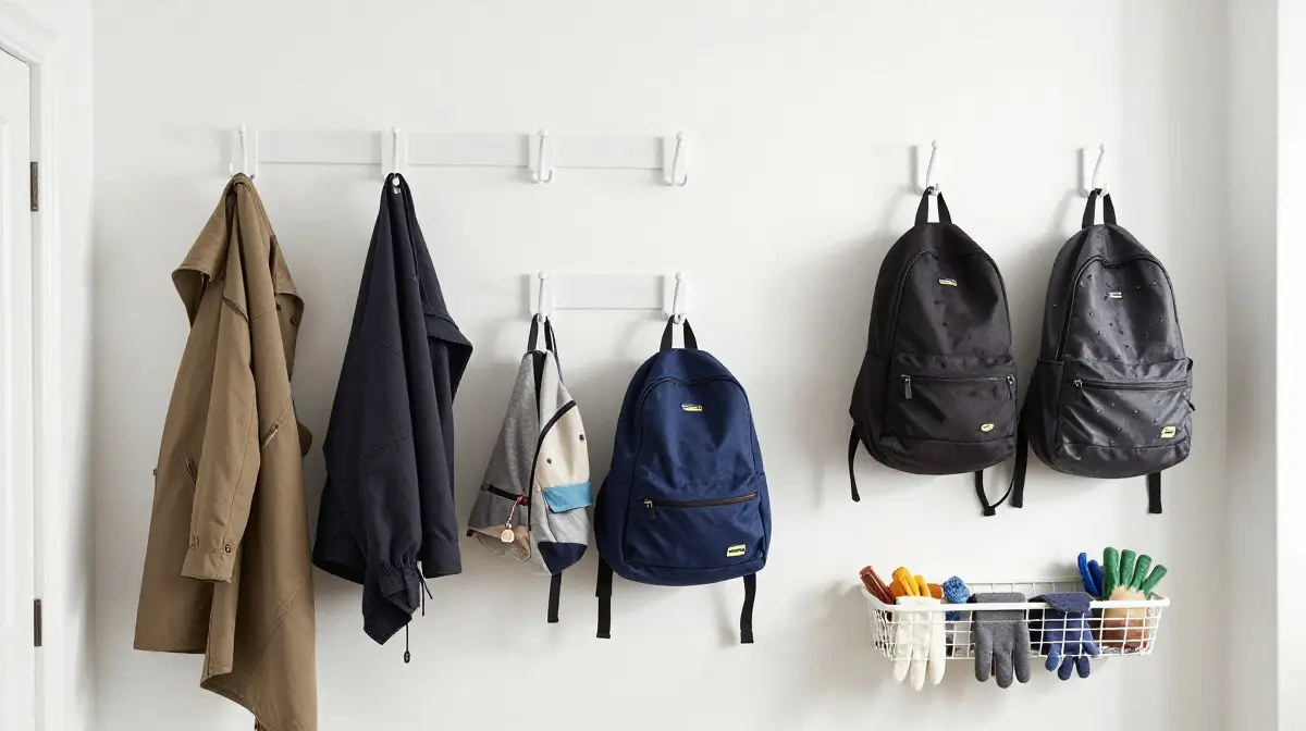Hooks and Rails for Everyday Grab and Go Items
