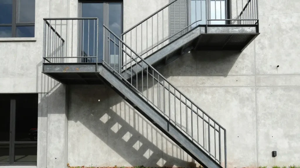 Industrial Steel Staircase for Bold Exteriors