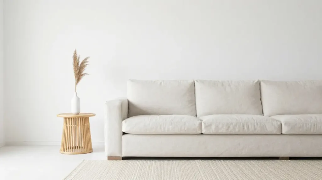 Japandi Style in a White Living Room