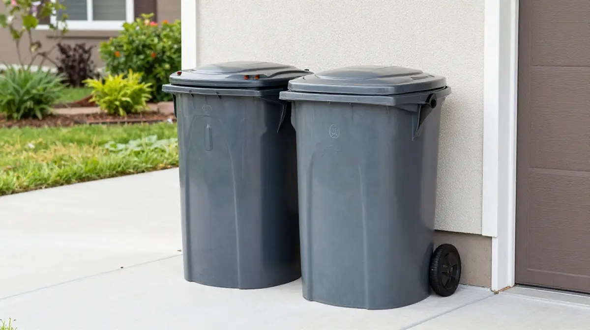 Keep Outdoor Trash Cans Sealed and Positioned Away From the House