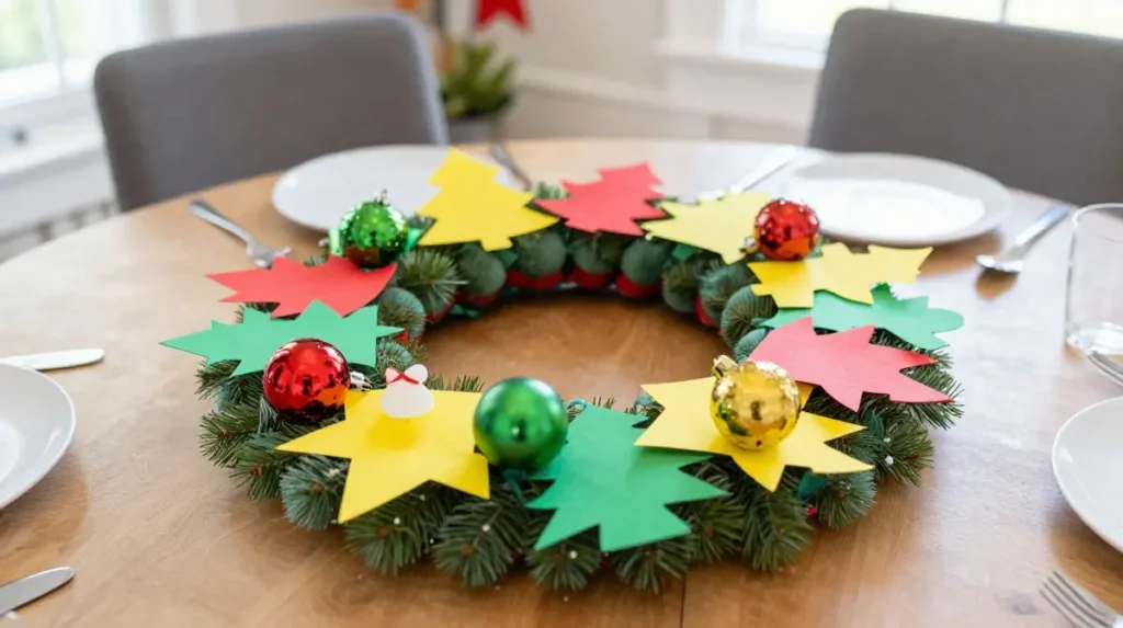Kids-Friendly Centerpiece with Ornaments and Paper