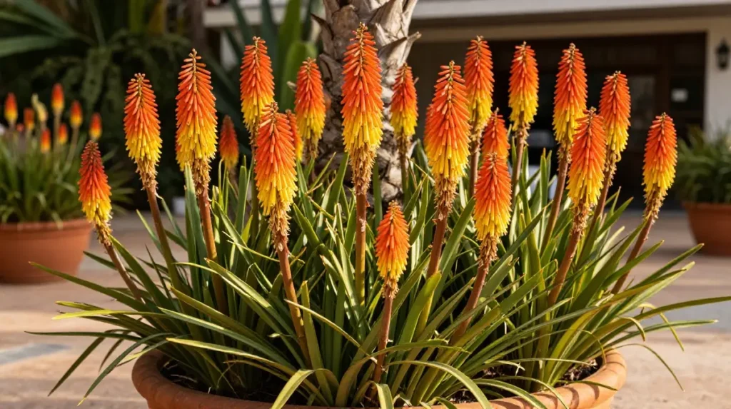 Kniphofia for a Tropical Patio Look