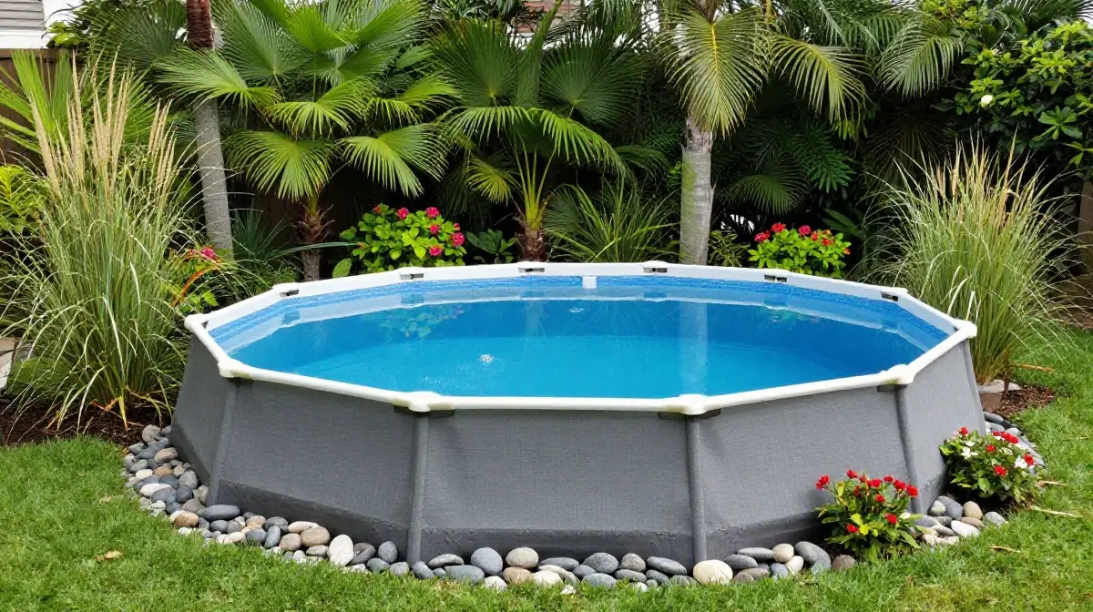 Landscaping Around Above Ground Pool Deck