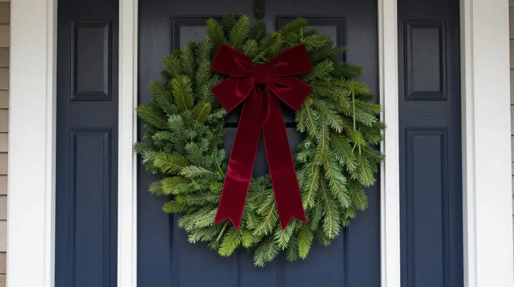 Large Door Wreath as a Focal Point