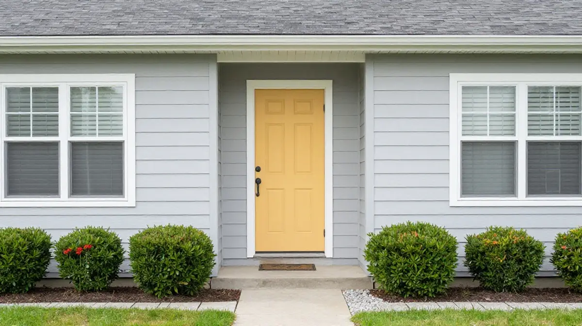Light Gray with Yellow Door