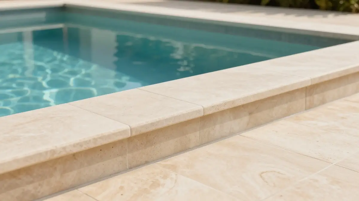 Limestone Coping for Subtle Sophistication
