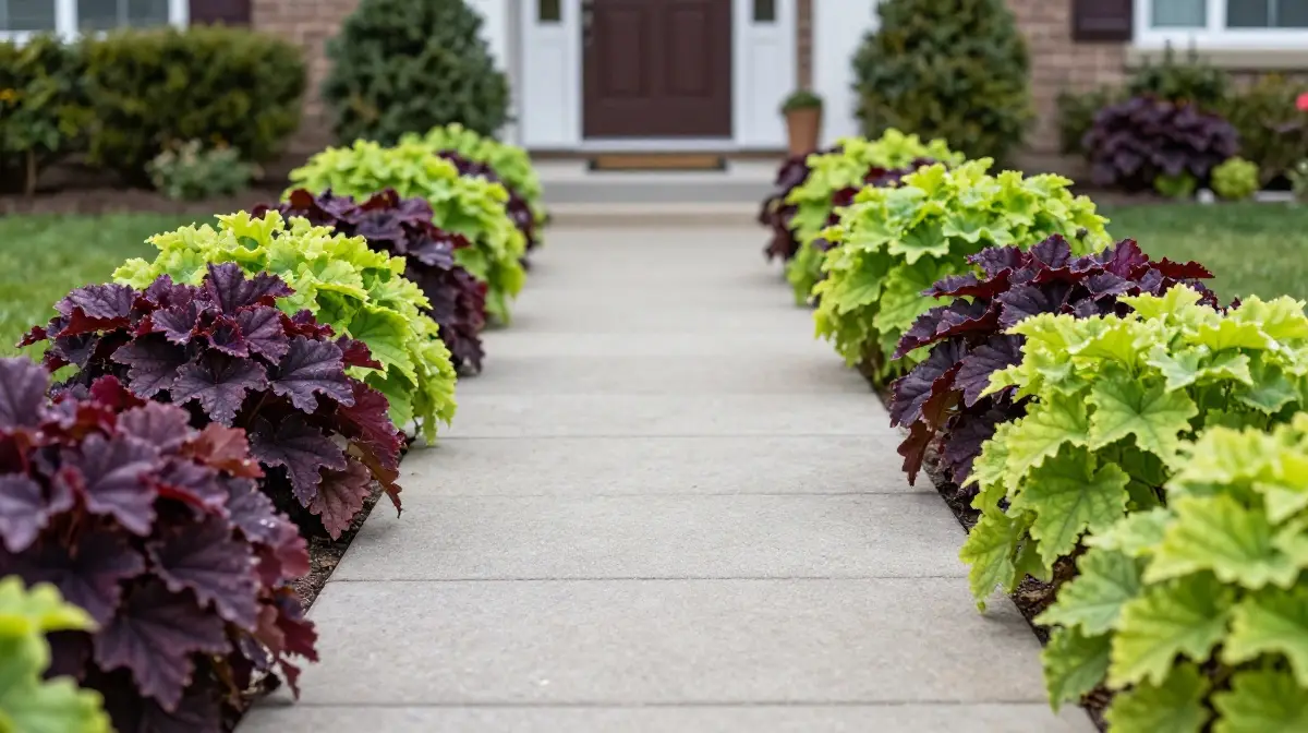 Line Your Front Walkway With a Color Gradient