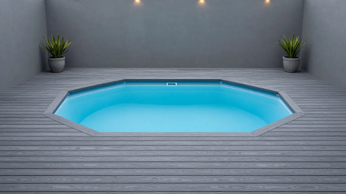 Minimalist Above Ground Pool Deck Design
