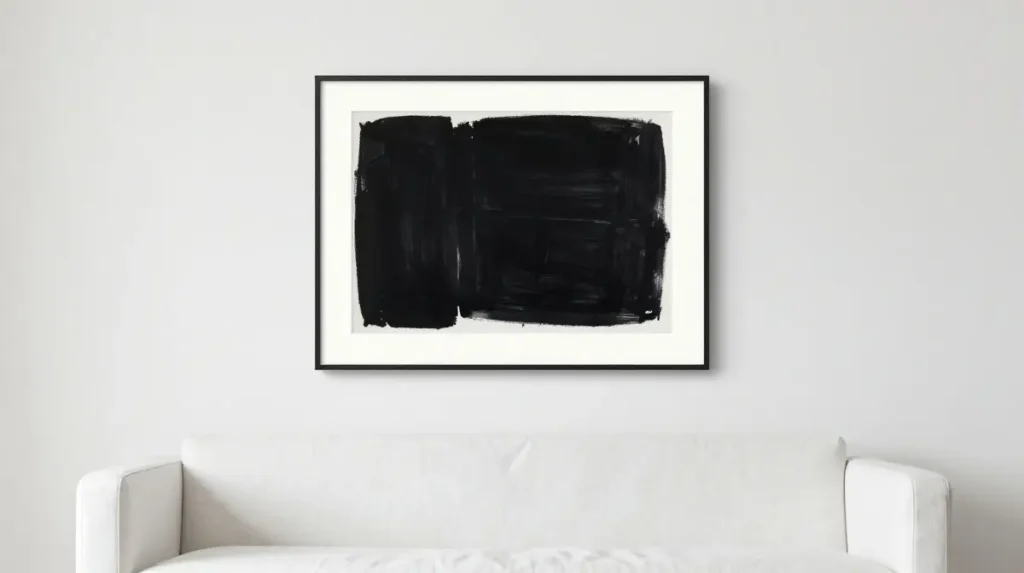 Minimalist Artwork Display on White Walls