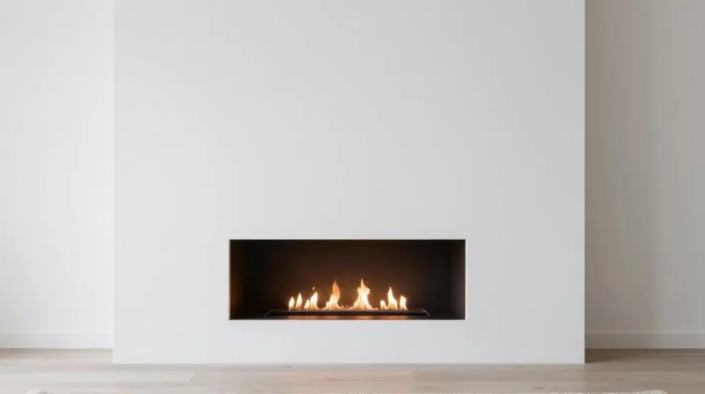 Minimalist Fireplace with Clean Lines