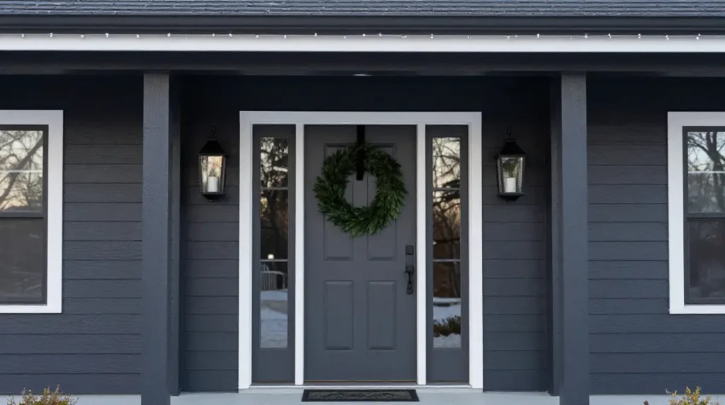 Modern Christmas Porch With Minimal Styling