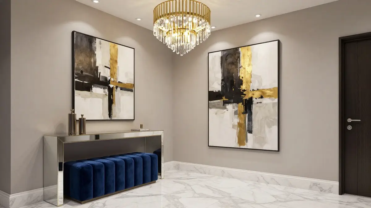 Modern Glam Entryway Design