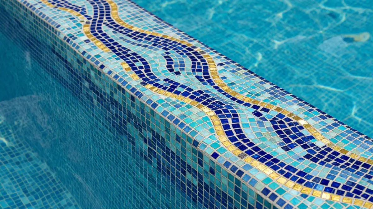 Mosaic Tile Coping for Artistic Flair