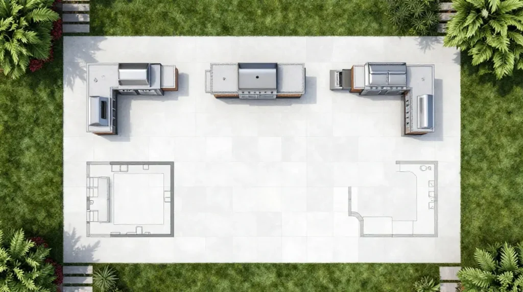 Outdoor Kitchen Layout Comparison Table