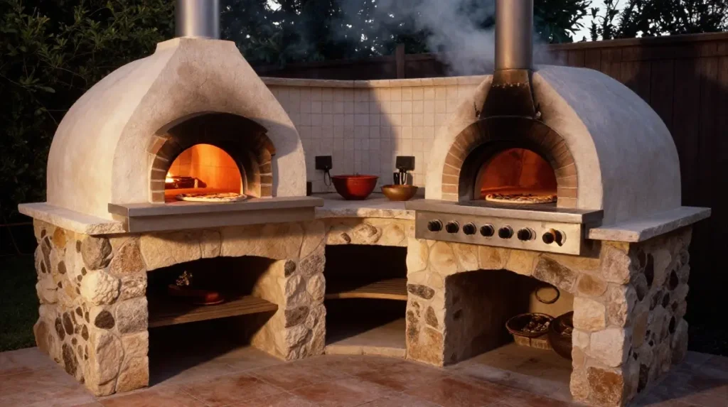 Outdoor Kitchen with Pizza Oven