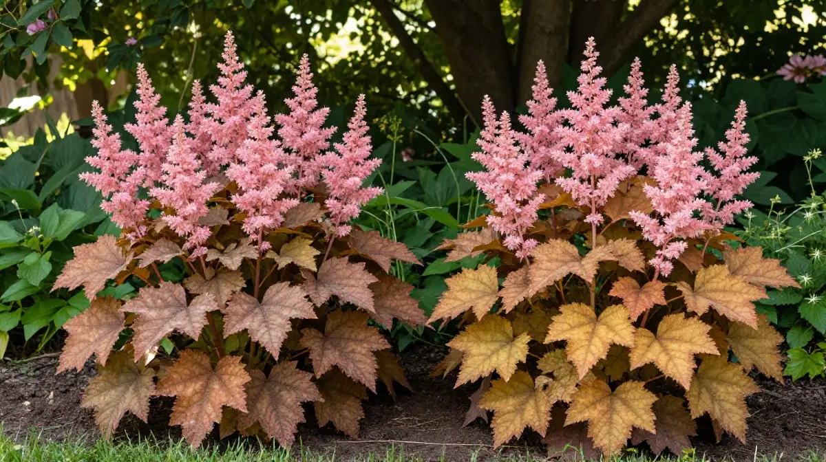 Pair Heuchera With Astilbe for a Complementary Shade Duo
