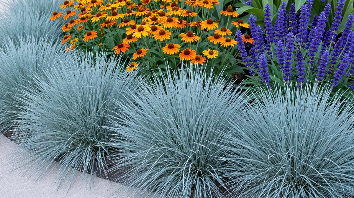 Plant Blue Fescue for Cool-Toned Texture