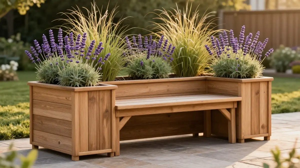 Planter Box and Bench Combos