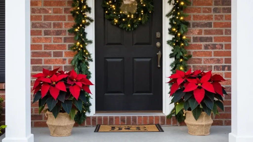 Poinsettias and Potted Plants for Natural Color
