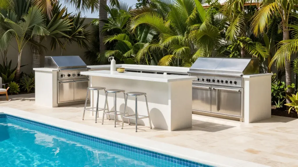 Poolside Outdoor Kitchen Design