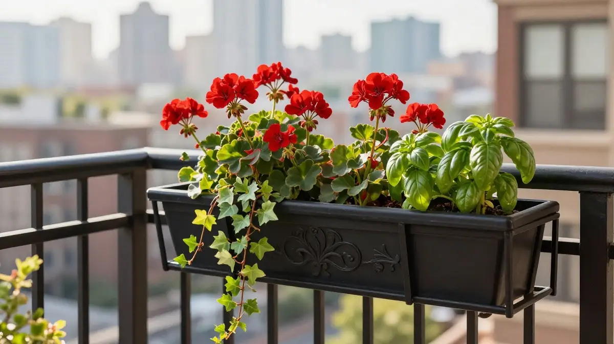 Railing-Mounted Planter Boxes for Decks and Balconies