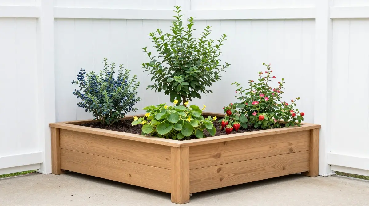 Raised Corner Planter Boxes for Garden Edges