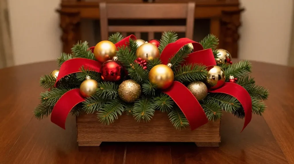 Red and Gold Christmas Arrangement