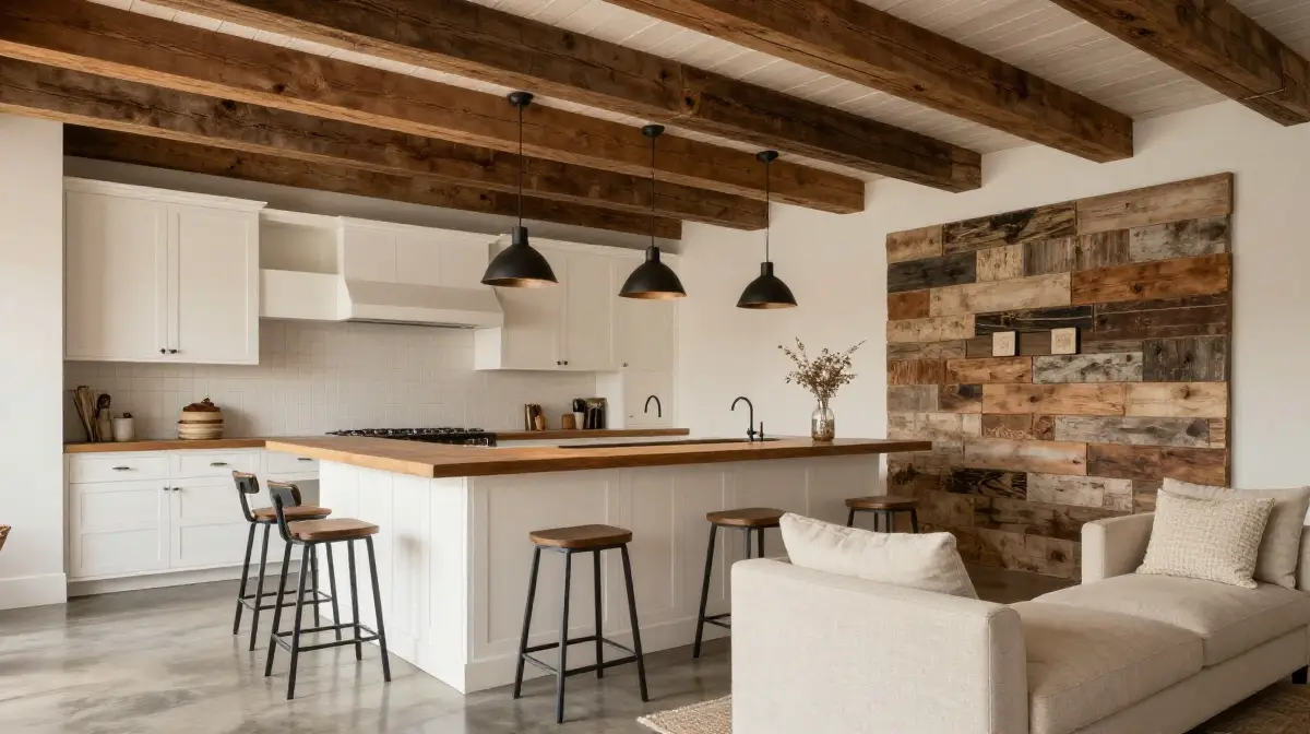 Rustic-Modern Interior Design That Balances Warmth and Elegance