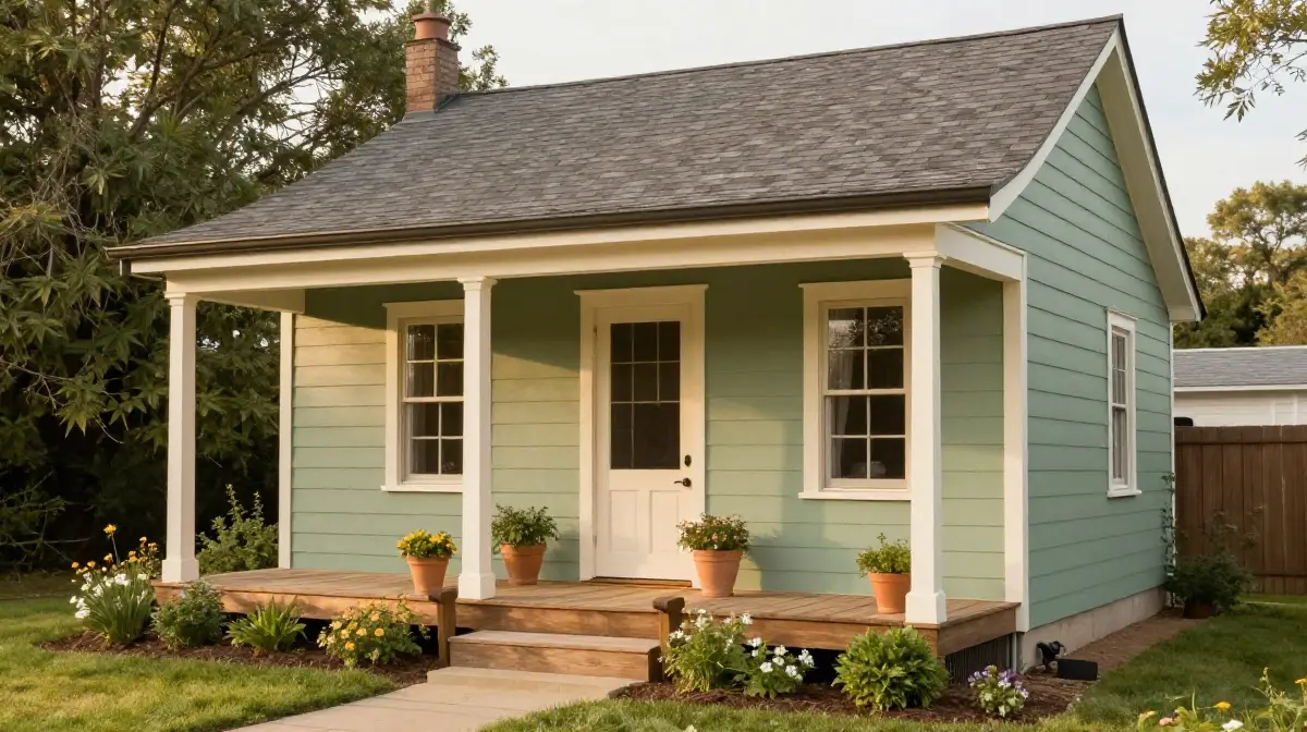 Sage Green with Cream Trim