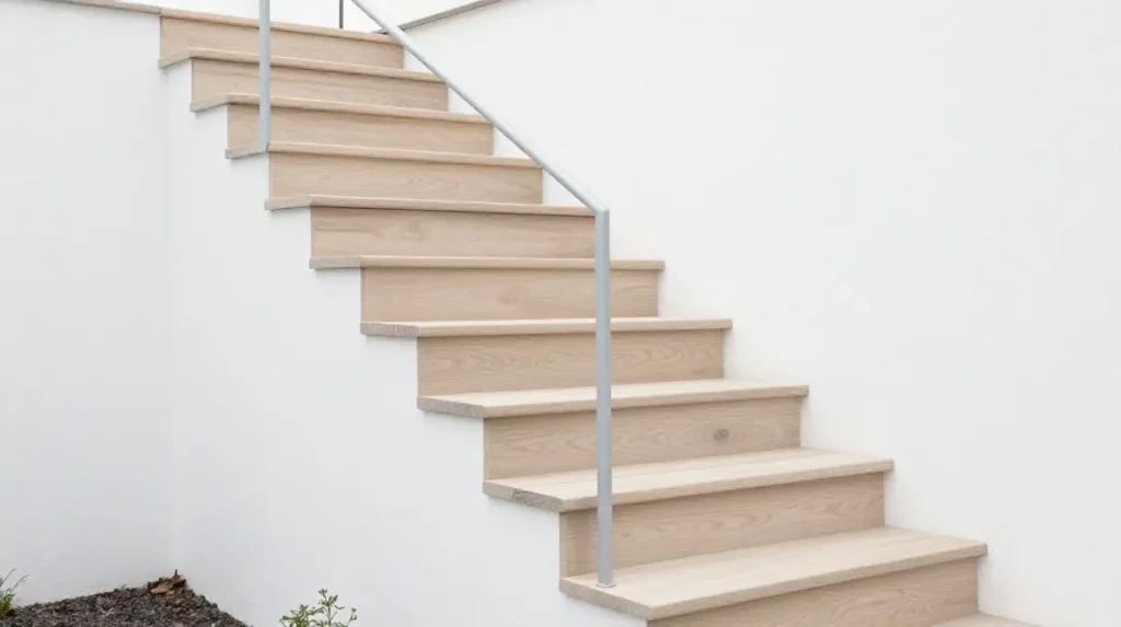 Scandinavian-Style Steps With Light Wood Tones