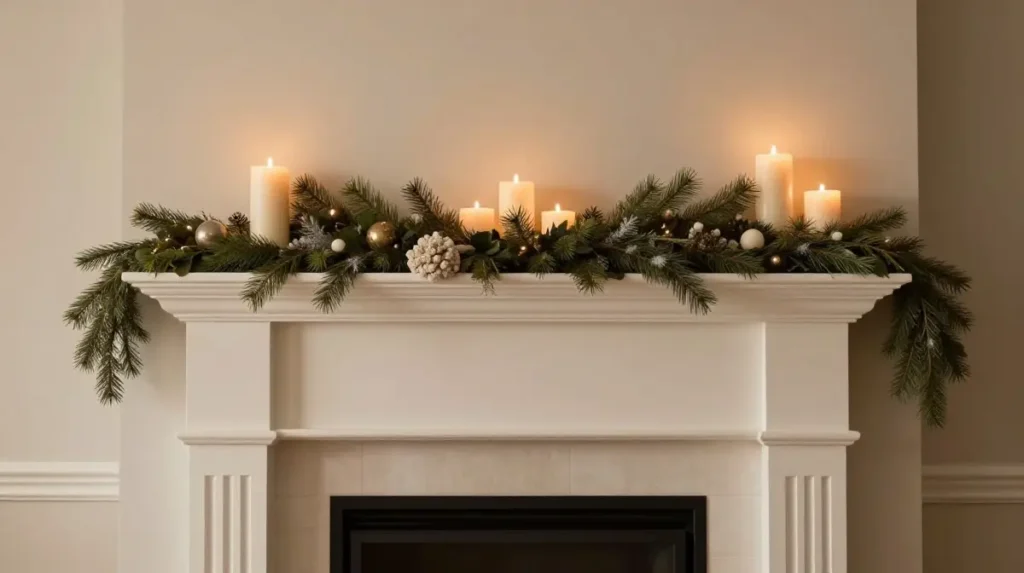 Seasonal Fireplace Mantel Styling