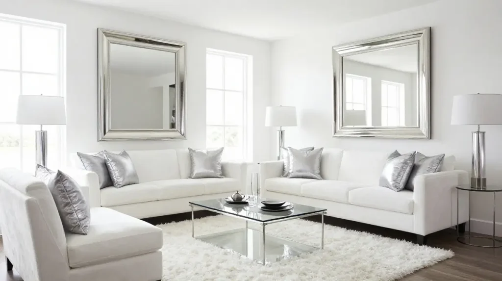 Silver and White