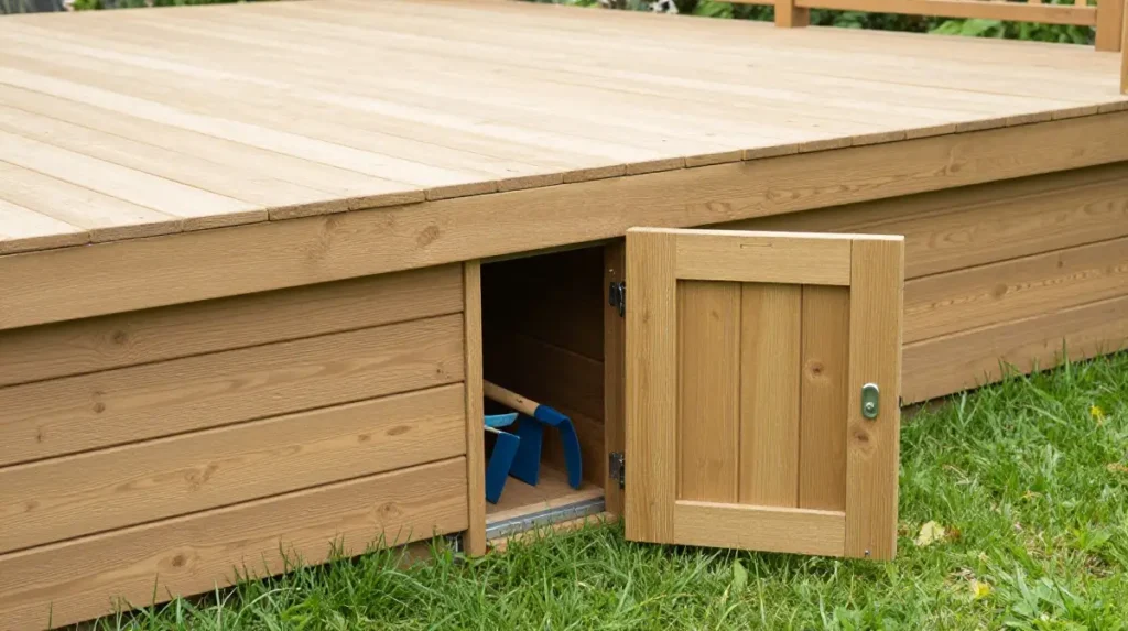 Skirting with a Built-In Storage Door