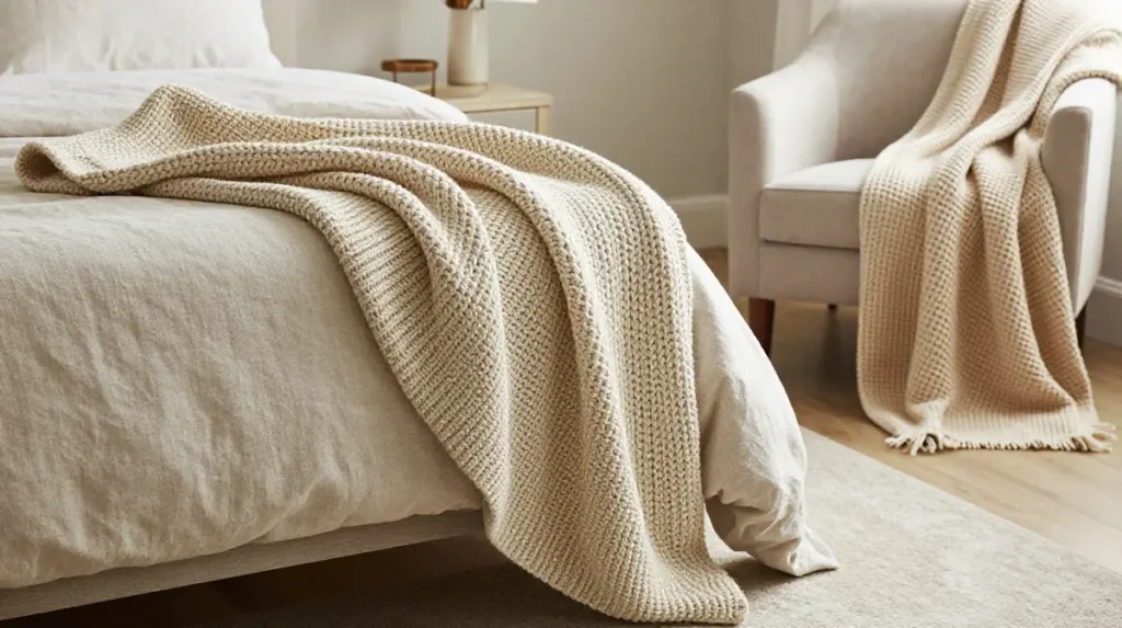 Soft Throw Blankets Placed with Intention