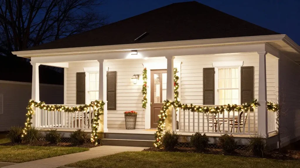 Solar-Powered Outdoor Christmas Floodlights