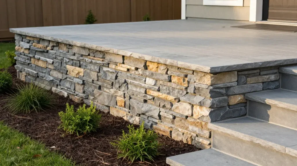 Stacked Stone Skirting