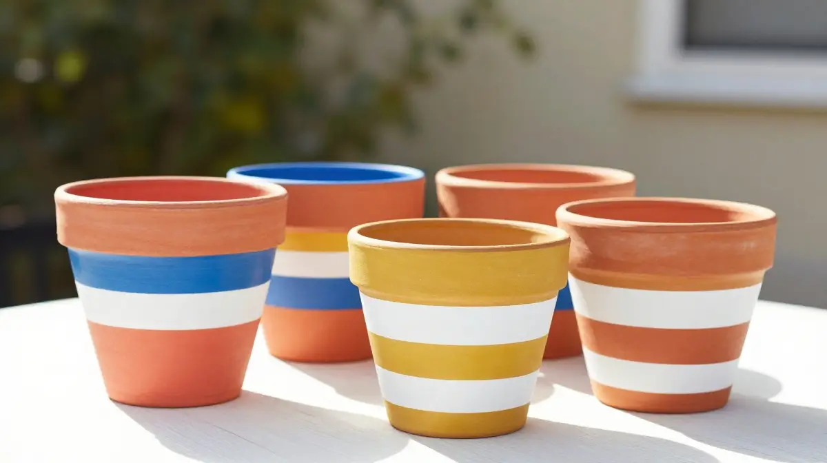 Striped and Color-Blocked Pots for Playful Simplicity