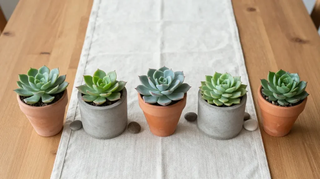 Succulent Table Arrangement for Low Maintenance Elegance