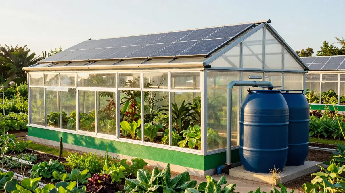 Sustainable Layout with Rainwater Harvesting and Solar Power